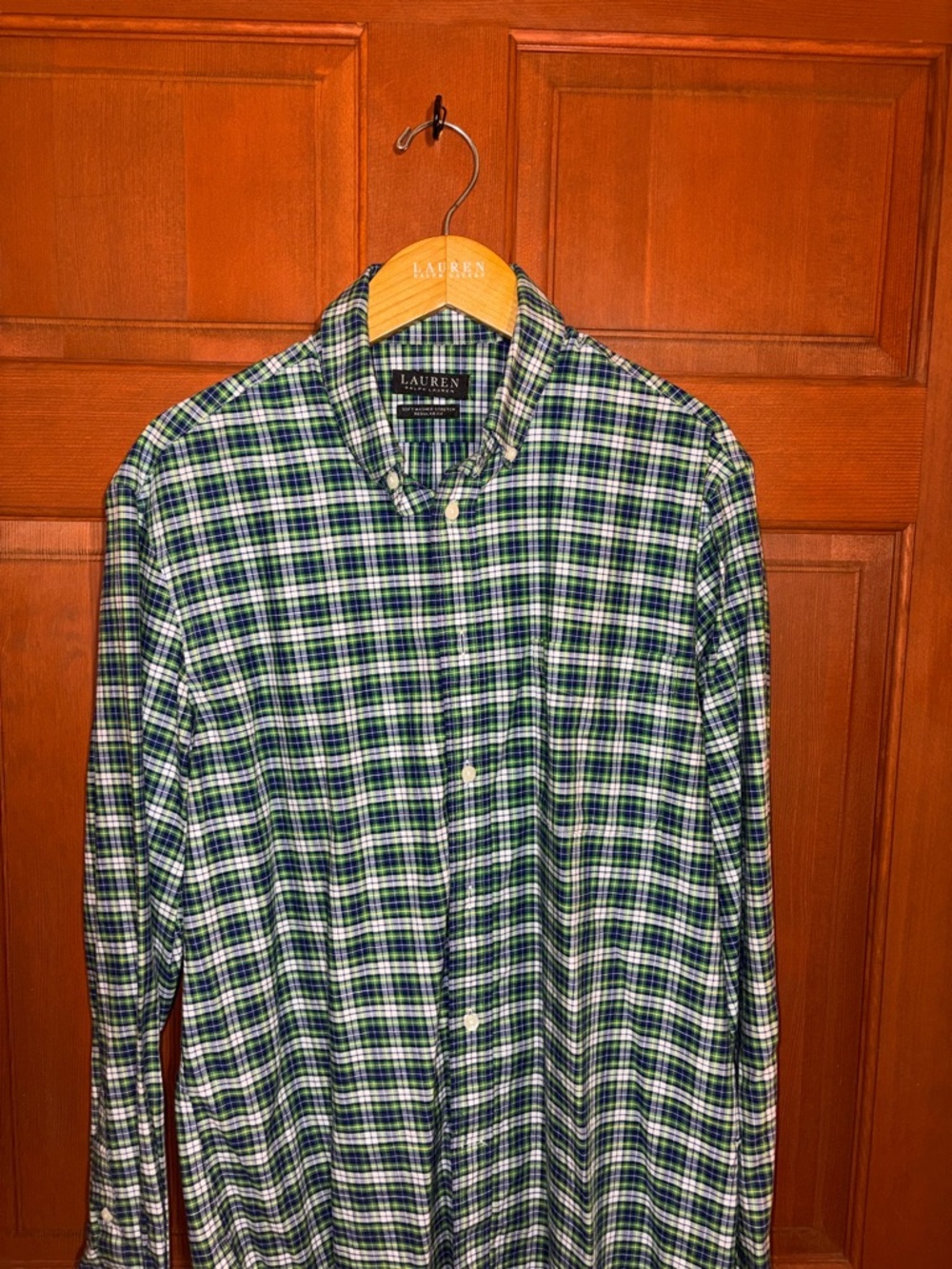 Ralph Lauren Green & Blue Plaid Button-Down Shirt